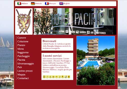 www.pacificcattolica.com - il sito ufficiale dell'Hotel Pacific della famiglia Magnani a Cattolica